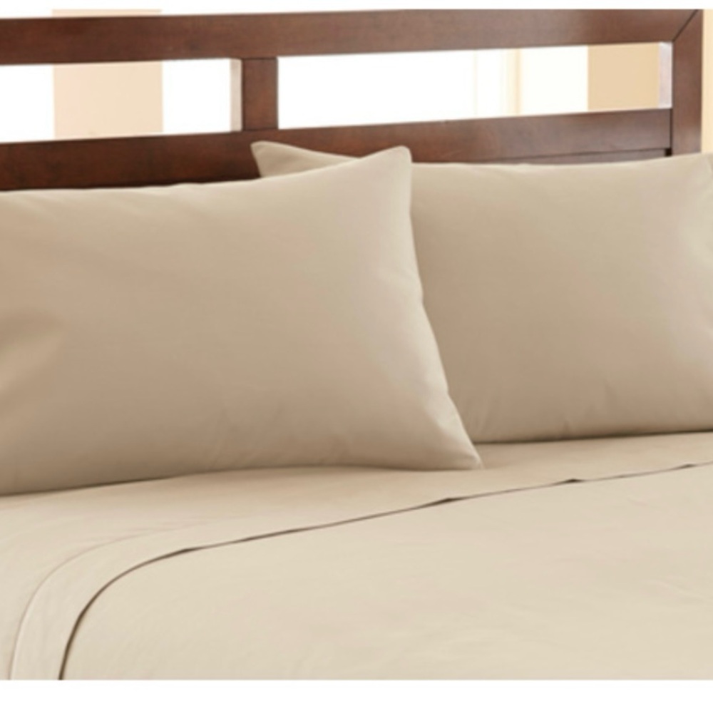Amrapur King Size 4 Piece Sheet Set Beige 11200SDF-BGE-KG